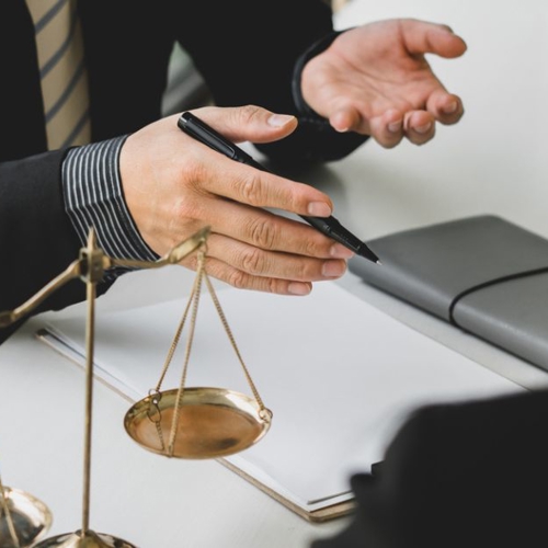 lawyer discussing with a client