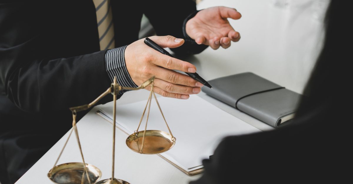 lawyer discussing with a client